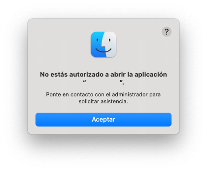 No autorizado MAC